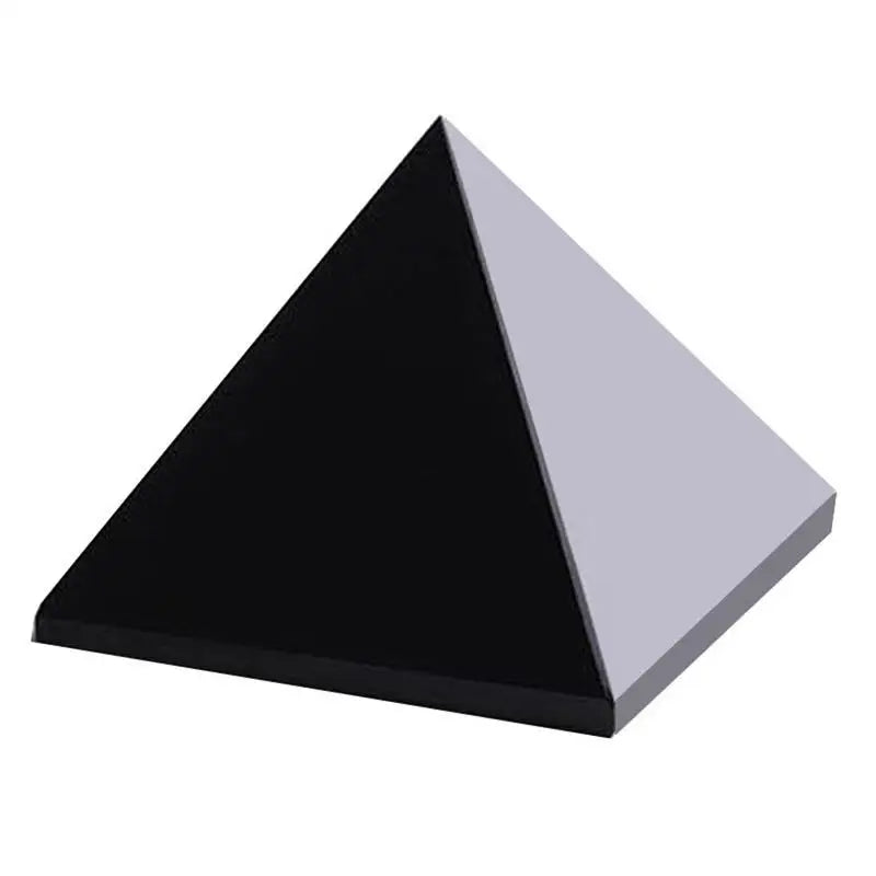 Natural Black Crystal Pyramid Tower